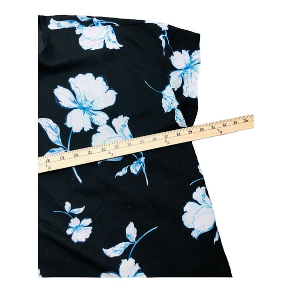 Worthington women's plus sz 3x black floral midi shift dress - Picture 4 of 5